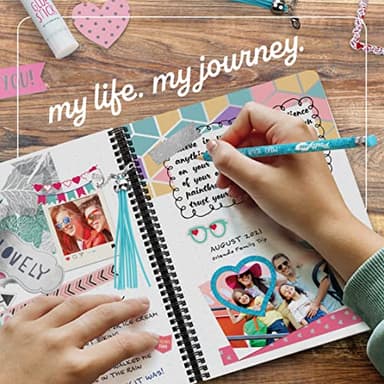 Pretty Me DIY Journal Kit for Girls - Gift for 8-14 Year Old Girl - Cool Birthday Gifts Ideas for Teens - Fun, Cute Art & Crafts Kits for Tween Teenage Kids- Scrapbook & Diary Supplies Toy Set - Image 2