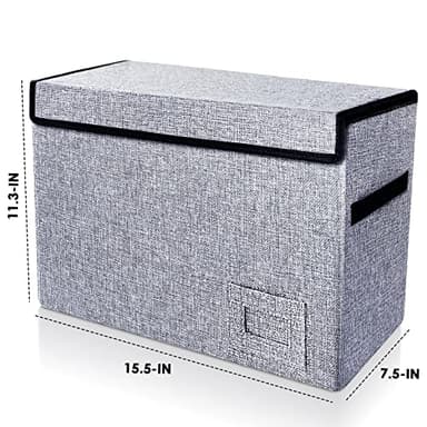 Leffis Comic Book Storage, Box 15.5" X 7.5" X 11.3", Collapsible Comic Short Box with Lids Holds 150 Comics Heavy Duty Comic Book Bin Container (1 pack, grey) - Image 5