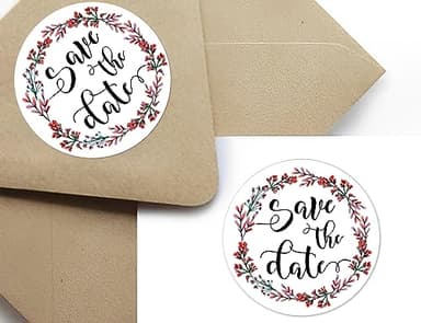 ZLKAPT 120PCS Save The Date Premium Wedding Stickers Wedding Favor Stickers Save The Date Labels Stickers Envelope Seal Bridal Shower Stickers - Image 4