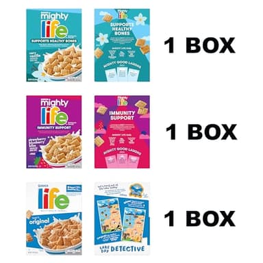 Quaker Mighty Life Multigrain Breakfast Cereal, 3 Flavor Variety Pack (3 Pack) - Image 3