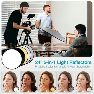 EMART 8.5 x 10 ft Backdrop Support System, Professional Photography Lighting Kit with 50W LED Blub, 6 * 9ft Backdrop *3, Reflector,Umbrellas&Softbox Lighting Kit for Studio, Portrait, Video Shooting - Image 5