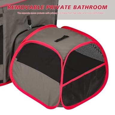 PETEASE Multi-Purpose Cat Enclosure Playpen - Foldable Indoor & Outdoor Cat Kennel with Private Bathroom, Water Bottle, Teasing Stick, Litter Box, and Waterproof Mat - Image 7