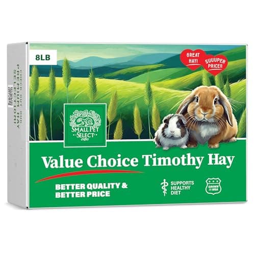 Small Pet Select Value Choice Timothy Hay for Rabbit, Guinea Pig, Bunny, Chinchilla and Other Small Animals, Premium Natural Hay Grown in The US, Pet Food, 8lb - Image 1