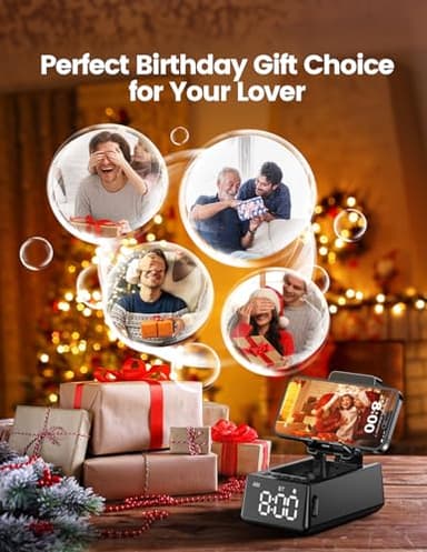 CHIFENCHY Birthday Gifts for Men Women-Bluetooth Speaker with HD Sound, Stocking Stuffers White Elephant Gifts for Adults, Kitchen Gadgets for Anniversary Idea Gift for Dad Mom Husband Wife(Black) - Image 2