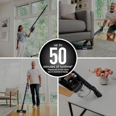 Shark Cordless Vacuum Cleaner with HEPA Filter, Lightweight, Portable, Rechargeable, Powerful Pet Hair Pickup, Removable Handheld, Crevice Tool, Dusting Brush, 50-min Runtime, Blue, IZ363HT - Image 11