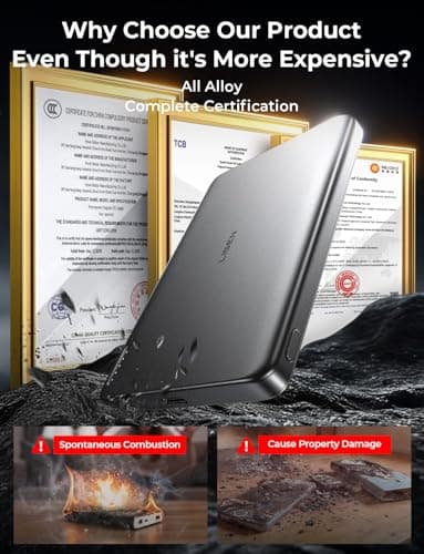 LISEN 0.5‘’ Ultra Slim MagSafe Portable Charger,10000mAh Wireless Card Slim MagSafe Battery Pack iPhone 17 Air Accessories,Magnetic Power Bank for iPhone 17 Pro Max Plus Air/16/15/14/13/12，Obsidian - Image 7