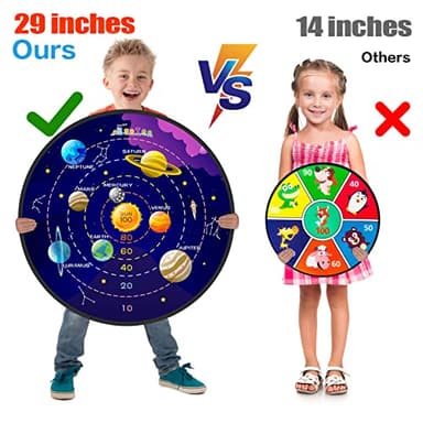 29" Large Dart Board for Kids, BooTaa Kids Dart Board with 12 Sticky Balls, Boys Toys, Indoor/Sport Outdoor Fun Party Play Game Toys, Birthday Gifts for 3 4 5 6 7 8 9 10 11 12 Year Old Boys Girls - Image 2