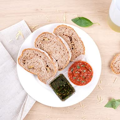 Restaurantware Futura 5 Ounce Snack Containers 500 Microwavable Sauce Containers - 2 Compartments Hinged Lid Clear Plastic Portion Cups For Condiments Or Dips - Image 6