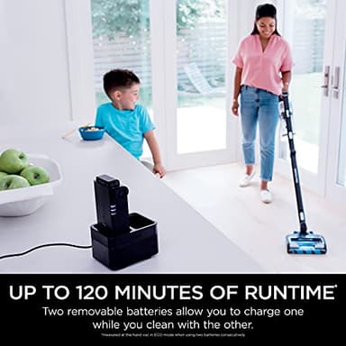 Shark Vertex Pro Cordless Vacuum Cleaner with HEPA Filter, Lightweight, Portable, Removable Handheld, Self Cleaning DuoClean PowerFins, 120-min Runtime, IQ Display, Black/Silver, IZ682H - Image 8