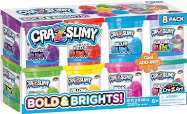 CRA-Z-Slimy Bold & Brite 8 Count, Stretchy & Colorful Premade Slime Collection, Ages 6 and Up - Image 2