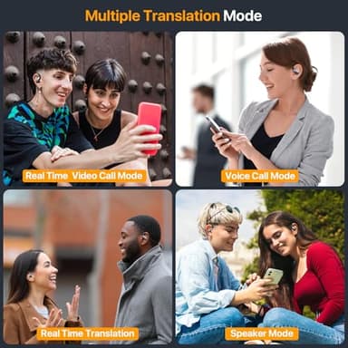 AI Translation Earbuds Real Time,144 Languages & Accents Translator Earbuds,4 in 1 AI BluetoothTranslating Headphone Support Playing Music Phone Calls for Travel Business Learning - Image 3