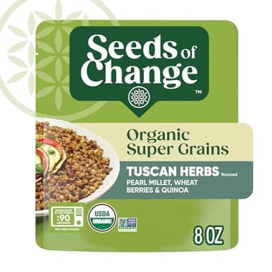 SEEDS OF CHANGE Organic Super Grains Tuscan Herbs Side Dish, 8 Oz Pouch (6 Count Case) - Image 1