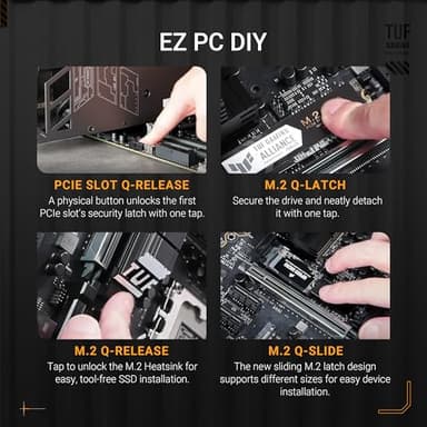 ASUS TUF Gaming Z890-PLUS WiFi Z890 LGA 1851 ATX Motherboard, Intel® Core™ Ultra Series 2 Ready, Advanced AI PC-Ready, 16+1+2+1 Stages, DDR5, PCIe® 5.0, Thunderbolt™ 4 Type-C®, 4X M.2, Wi-Fi 7, 2.5Gb - Image 4