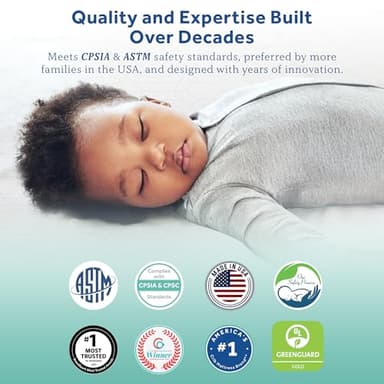 Sealy Baby Airy Night Diamond Breathable Crib Mattress, Made in USA, GREENGUARD GOLD Certified, Supportive & Sustainable Mesh Surface, 2 Stage, Toddler Bed Fit, Safety & Quality Tested, 52x28" - Image 5