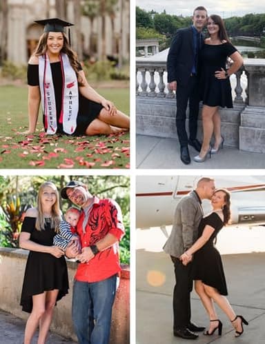 Sarin Mathews Women Off The Shoulder Short Sleeve High Low Cocktail Skater Dress Black XL - Image 5