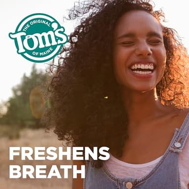 Tom's of Maine Antiplaque and Whitening Fluoride Free Natural Toothpaste Gel, Vegan, Spearmint, 4 Ounces (3 Pack) - Image 4