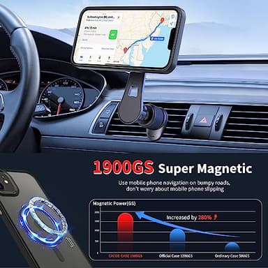 CACOE Magnetic Case for iPhone 13 Pro Max 6.7 inch-Compatible with MagSafe & Magnetic Car Phone Mount,Anti-Fingerprint TPU Thin Phone Cases Cover Protective Shockproof(Black) - Image 2