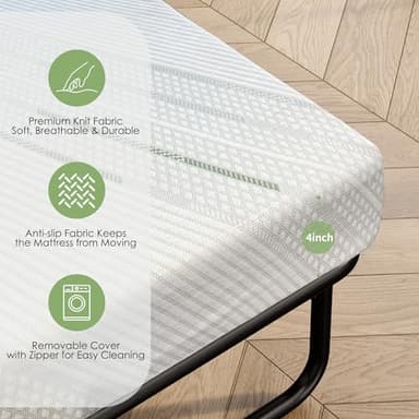 Wellynap 4 Inch Gel Memory Foam Sofa Mattress Queen Size, CertiPUR-US Certified, with Removable Washable Cover, for Guest Rooms, Sofas, RVs & Boats - Image 5