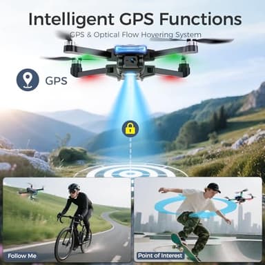 GPS Drones with 4K Camera for Adults with HD Screen on Controller and Follow Me Mode,Long Flight Time and Distance,Transmission and GPS Auto Return,G10 RC Quadcopter Easy fly for Beginner and Kids,Under 249g - Image 6