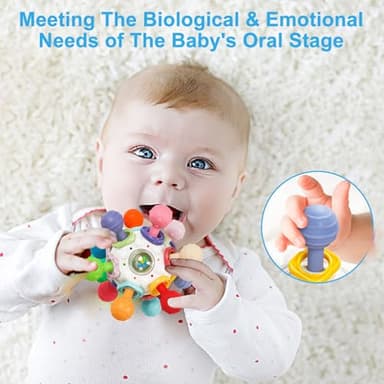 TOHIBEE Baby Montessori Sensory Toys for 0-6 6-12 Months, Food Grade Teething Toys for Babies 0 3 6 9 12 18 Months, Newborn Infant Learning Developmental Toys Gifts for 1 2 Year Old Boys Girls - Image 2