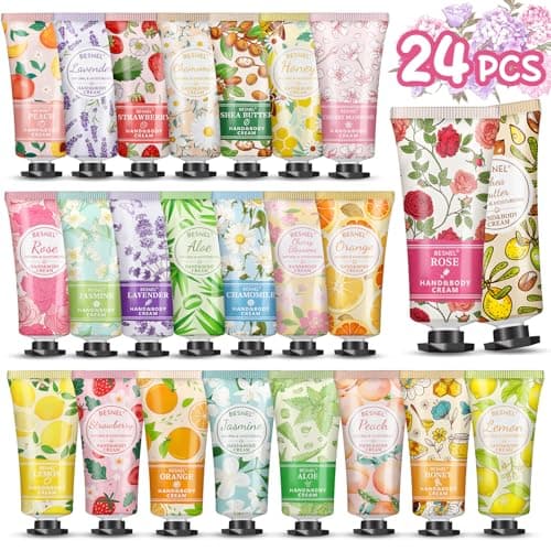 24 Pack Hand Cream Gifts Set For Women, Mini Hand Lotion Travel Size in Bulk for Dry Cracked Hands, Graduation Gifts, End of Year Teacher Appreciation Gifts, Thanksgiving Gifts, Party Favors - Image 1
