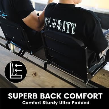 Jauntis Stadium Seats for Bleachers, Bleacher Seats with Ultra Padded Comfy Foam Backs and Cushion, Wide Portable Stadium Chairs with Back Support and Shoulder Strap - Image 4