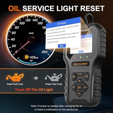 Vehpow OBD2 Scanner, Professional Code Readers for Check Engine Light/Oil Light Reset, OBD 2 Scanner Diagnostic Tool, Fast and Accurate Scan Tools for Car 1996+, 2.8'' Color Screen - Image 4