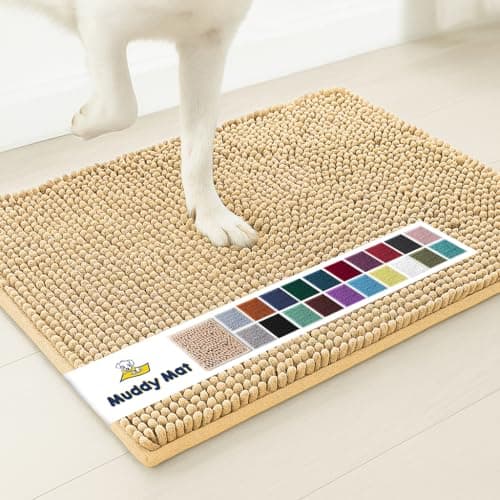 Muddy Mat® AS-SEEN-ON-TV Highly Absorbent Microfiber Door Mat and Pet Rug, Non Slip Thick Washable Area and Bath Mat Soft Chenille for Kitchen Bathroom Bedroom Indoor and Outdoor - Beige XXXL 72"X48" - Image 1