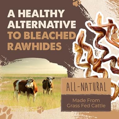 Mighty Paw Naturals Curly Bully Sticks for Dogs - Grass Fed Beef Chews. Bully Sticks for Large Dogs, Medium, Small Breeds. Lower Odor Treats for Small Pets. Single Ingredient 6” - 5 Pack - Image 9