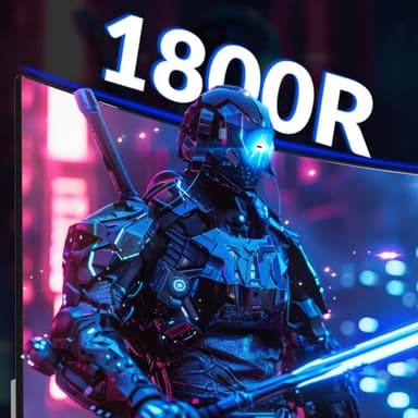 Great voell 24 Inch Curved Gaming Monitor, 180Hz/144Hz FHD 1080P, 120% sRGB, 1ms, AMD FreeSync, Low Motion Blur, VESA Wall Mount, HDMI 1.4 & DP 1.2 – Black - Image 5
