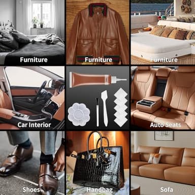 2025 New Advanced Leather Repair Gel, Upgrade Leather Repair Coloured Cream Gel, Professional Leather Repair Kit for Car Seat Vinyl Repair Kit, Multifunctional Couch and Jacket Repair Kit (Black) - Image 6