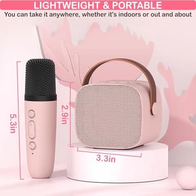 Mini Karaoke Machine for Kids & Adult, 4-12 Years Old Girls Christmas Birthday Gift for Boys, Karaoke Toys Gifts for Girls Ages 4, 5, 6, 7, 8, 9, 10, 12 +Year Old Birthday Party - Image 6