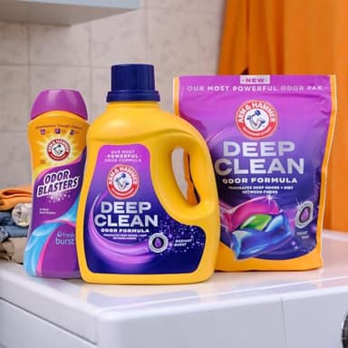 ARM & HAMMER™ Deep Clean Odor Formula Laundry Detergent Power Paks, Laundry Odor Remover, Radiant Burst Scent, 44 Count, 44 Loads - Image 10