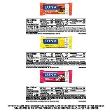 LUNA Bar - Variety Pack - 6 Flavors - Snack Bars - Non-GMO - Gluten-Free Protein Bars - Made with Organic Oats (12 Pack) - Image 6