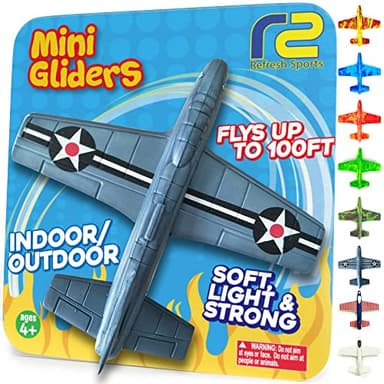 Foam Airplanes for Kids: Airplane Toy Glider Plane Styrofoam Airplanes - Best Stocking Stuffers for Boys for All Ages 4 5 6 7 8 + Year Old - Outside Toys Air Planes Outdoor Army Toys for Kids Presents - Image 1
