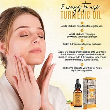 DERMAXGEN Organic Turmeric Oil for Skin Lightening – Turmeric Face Oil for Dark Spots, Anti-Aging & Hydrating Dry Skin – Glow Moisturizer for Face, Neck & Eyes (2 FL OZ / 60 ML) - Image 7