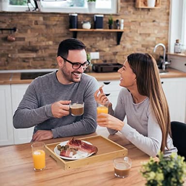 Artmeer Bed Tray Table with Folding Legs,Bamboo Breakfast in Bed for TV Table, Laptop Computer Tray,Eating,Snack Tray(Bamboo) - Image 6