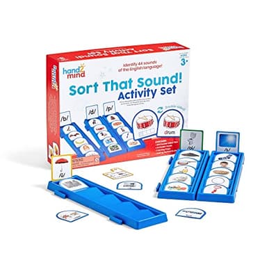 hand2mind Sort That Sound! Activity Set​, Phonemic Awareness, ESL Teaching Materials, Science of Reading Manipulatives, Letter Sounds for Kindergarten, Speech Therapy Tools, Phonics Flash Cards - Image 1