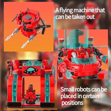 Space Fire Station Builidng Set Compatible with Major Brand City Fire Station, Firefighter Gifts, Difficult Toys for 14 Year Old Boys and Up(919pcs) - Image 2