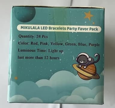 Mikulala 24Pcs Glow in the Dark Party Supplies for Kids/Adults, Flashing Light up Toys LED Bracelets Halloween Glow Sticks, Mardi Gras Party Favors Carnival Birthday Concert Gifts Accessory - Image 11
