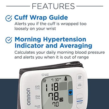 OMRON Gold Blood Pressure Monitor - Clinically Validated Wrist Blood Pressure Monitor - Use OMRON Connect App for Unlimited Free Measurements - Image 3