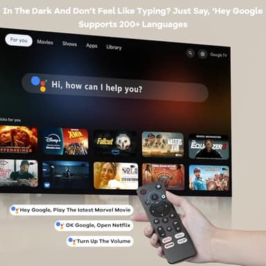 Projector Compatible with Google TV|1800 ANSI|Auto Lens Cap&4D Keystone|Auto Focus|Voice Control Portable Outdoor Projector 4K with WiFi and Bluetooth, Sovboi Smart Proyector for Netflix Home Theater - Image 3