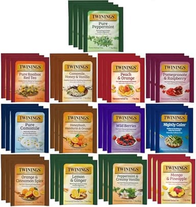 Twinings Herbal Variety Gift Box, Naturally Caffeine-Free (Pack of 40) 13 Flavors – Perfect Gourmet Gift Set - Image 1