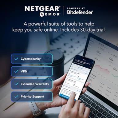 NETGEAR Nighthawk WiFi 6 Router (RAX36) – Security Features, AX3000 3 Gbps Wireless Speed – Dual-Band Gigabit Internet Router – Covers 2,000 sq. ft., 25 Devices – Built-in VPN, USB 3.0, Gaming - Image 5