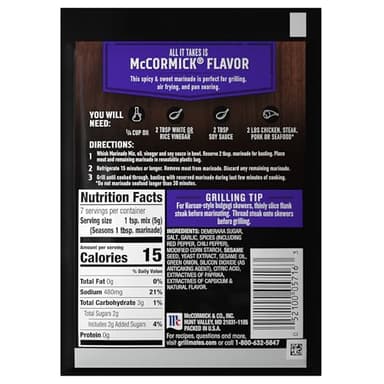 McCormick Grill Mates Marinade Mix, Asian BBQ, Korean-Inspired, 15 Minute Marinade for Chicken, Steak, and More, 1.25 oz (Pack of 12) - Image 21