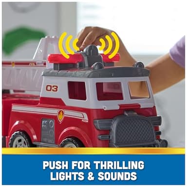 PAW Patrol Ultimate Rescue Fire Truck with 2 Ft. Ladder, Lights, Sounds, a Mini Toy Car, Chase, Marshall & Skye Figures, Toys for Boys & Girls Ages 3+ - Image 5