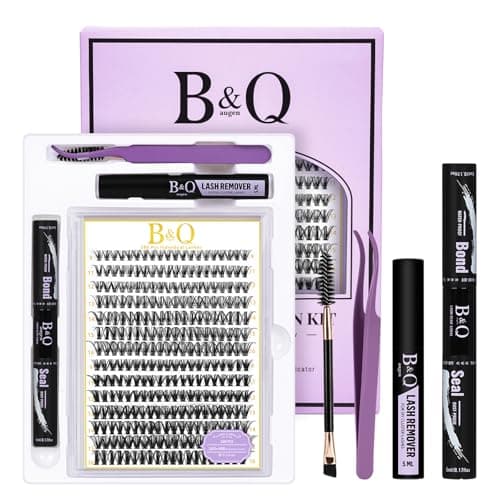 B&Q Lash Clusters Kit 280PCS Eyelash Clusters Kit,30D 40D D 9-16MIX Individual Lash Comfortable Eyelash Extension Set, Classic Look with Bond and Seal Waterproof, Remover DIY at Home(Set,30D+40D) - Image 1