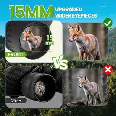 ERUIDI 10x25 Binoculars Compact for Adults - Small Binoculars for Bird Watching Cruise Ship with Portable Anti-Slip Design Lightweight for Travel Hiking - Image 3