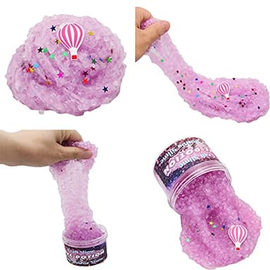 sloueasy 6 Pack Glimmer Slime Crunchy Slime kit,Unicorn Slime Crystal Slime kit for Girls,Super Soft and Non-Sticky, Birthday Gifts Slime Party Favors - Image 2