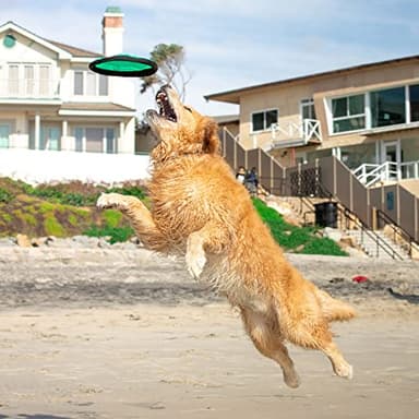 Hyper Pet Flippy Flopper 9" Flying Disc Soft Dog Toy, Floats in Water & Safe on Teeth, for All Breeds, Pack of 5 (Colors May Vary) - Image 7